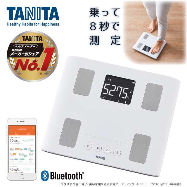 体重計 体脂肪計 タニタ アプリ連携 BC-332L 乗ると電源オン Bluetooth ...