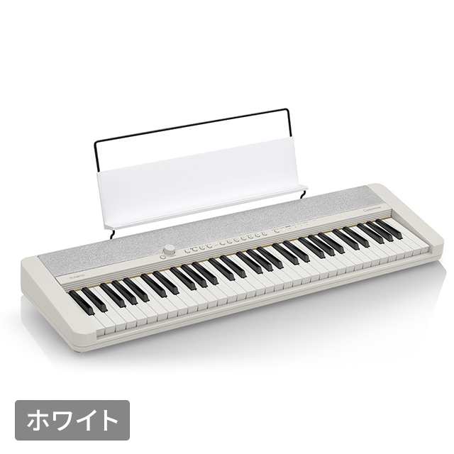 電子キーボード Casiotone ミニマルデザイン 61鍵盤 シンプル スリム ...