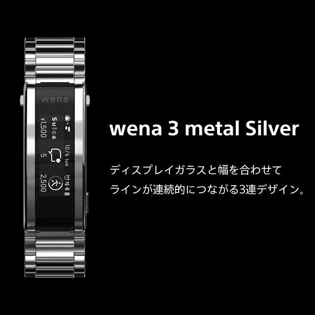 wena 3 metal Silver / 別売エンドピース24mm付き