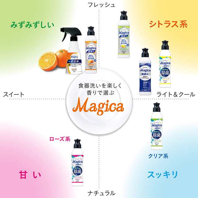 食器用洗剤 CHARMY Magica酵素＋（プラス）グレープフルーツの香り つめかえ用 大型サイズ 880mL ライオン LION｜au PAY  マーケット