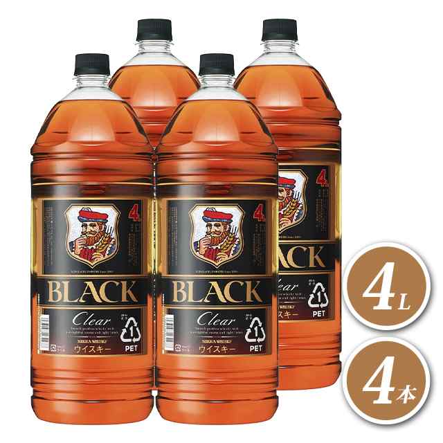 ブラックニッカ クリア 37度 4L×4本 1ケース 4000mL アサヒビール ニッカウヰスキー