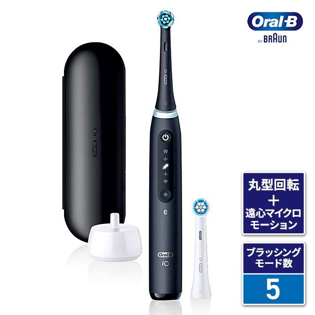 P＆G ブラウン オーラルB 電動歯ブラシ iOG52J62KBK iO5 マットブラック 丸形回転ブラシの通販はau PAY マーケット - au  PAY マーケット ダイレクトストア | au PAY マーケット－通販サイト