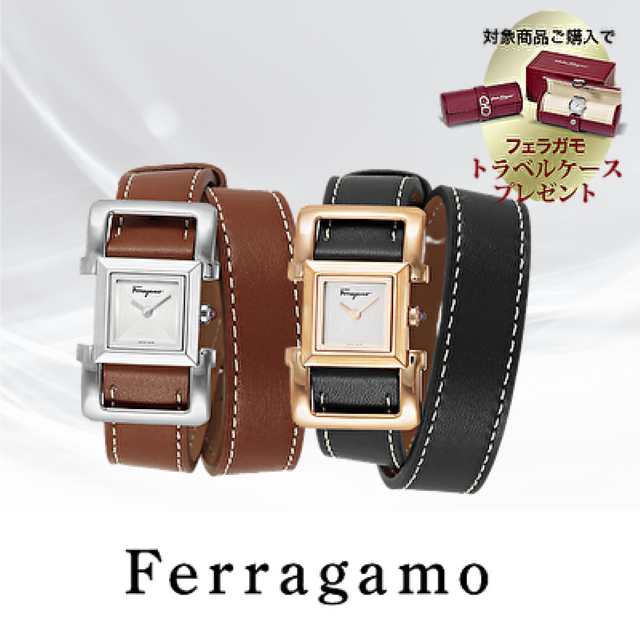 フェラガモ Ferragamo SQUARE INGOT クォーツ レディース 2色 スイス