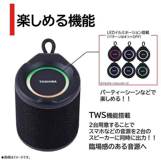 東芝 TOSHIBA ポータブル Bluetooth スピーカー TY-WSP56の通販はau