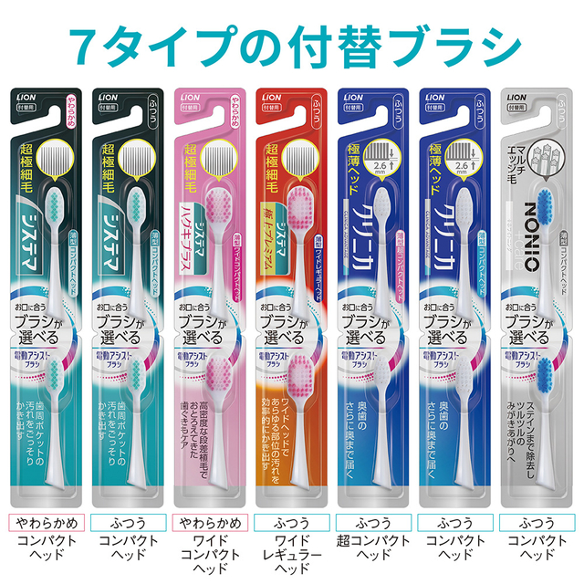 4種類から1種類選択] LION ( ライオン ) 電動アシストブラシ 付