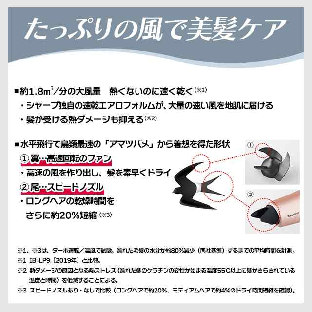 シャープ SHARP ドライヤー プラズマクラスター beaute A IB-NP9