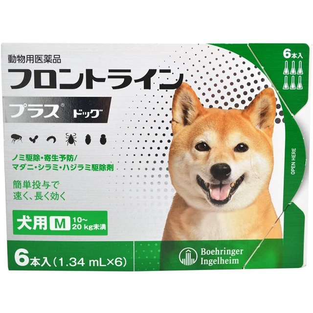 フロントラインプラスドッグ 犬用 M 10〜20kg未満 6本入 動物用医薬品 ベーリンガーインゲル ノミ・マダニ駆除 犬の通販は 6,375円