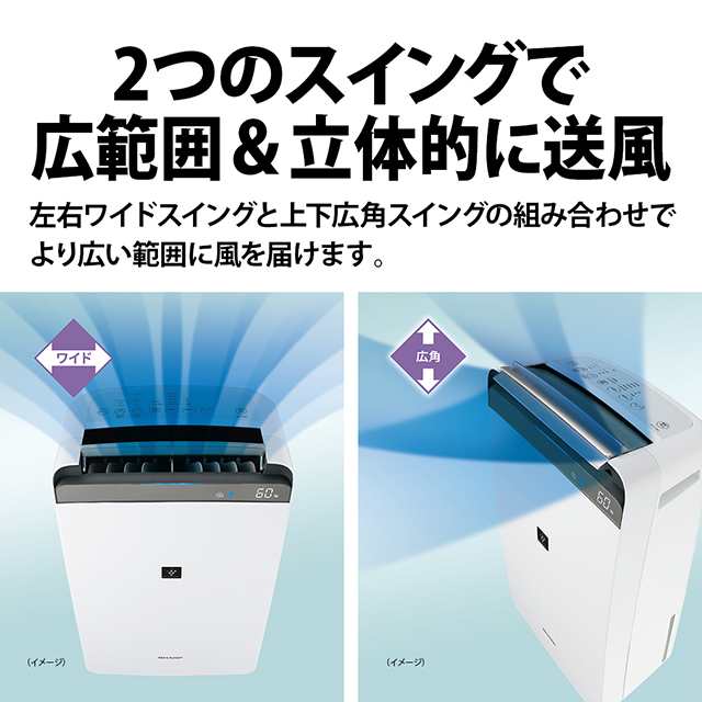 シャープ 除湿機 プラズマクラスター コンプレッサー方式 衣類乾燥除湿 ...