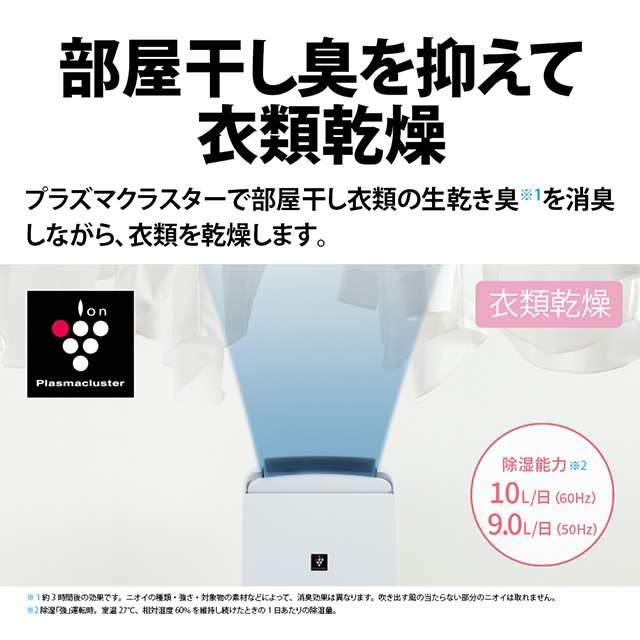 SHARP 除湿機　CM-P100-W プラズマクラスター　2022年製