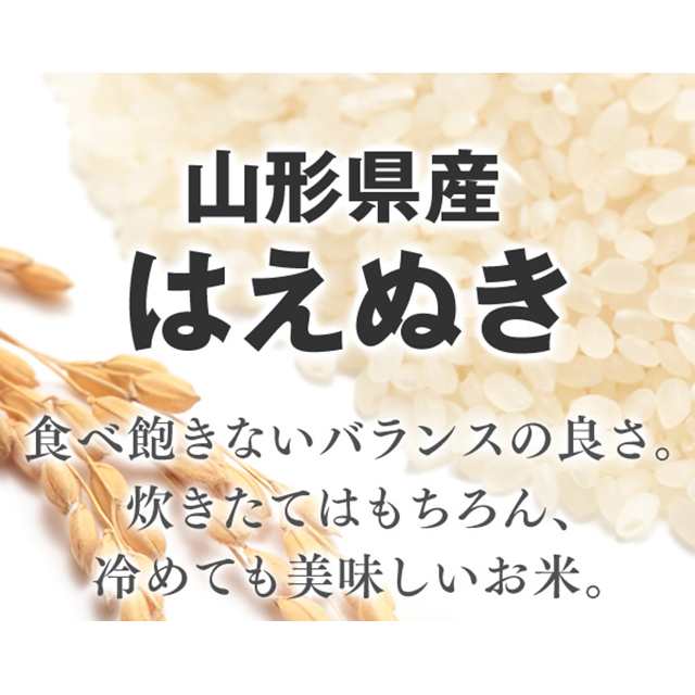 お米 山形県産 はえぬき 精白米 10kg （5kg×2袋） 令和4年産 ...