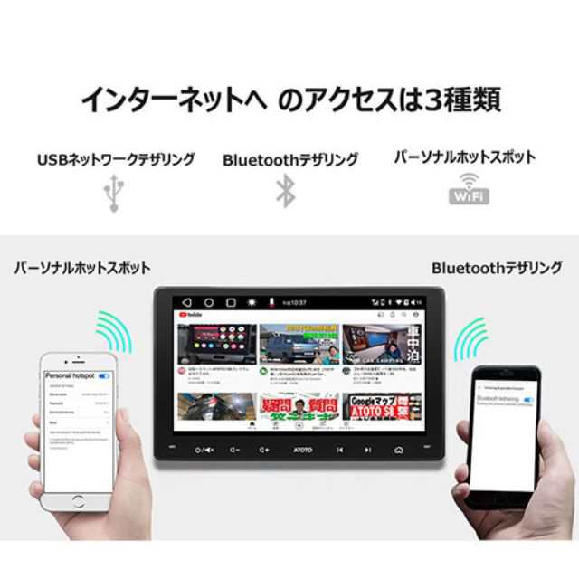 ATOTO A6シリーズ ダブルディン 9インチ A6G209PF ナビ カーナビ