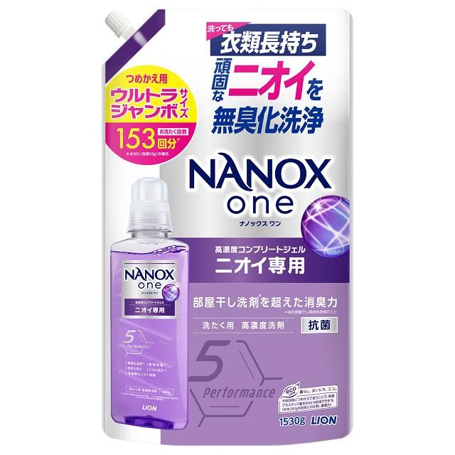 [2種類から1セット選択] NANOX one ( ナノックス ワン ) 洗濯洗剤 詰め替え ウルトラジャンボ 1530g×6個 ケース販売 ライオン 液体洗剤_1