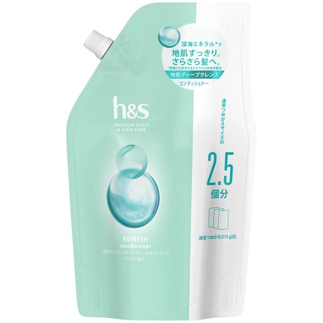 [2種類から1種類選択] h＆s リフレッシュ 詰め替え 超特大 シャンプー 800mL or コンディショナー800g 医薬部外品 P&G｜au  PAY マーケット