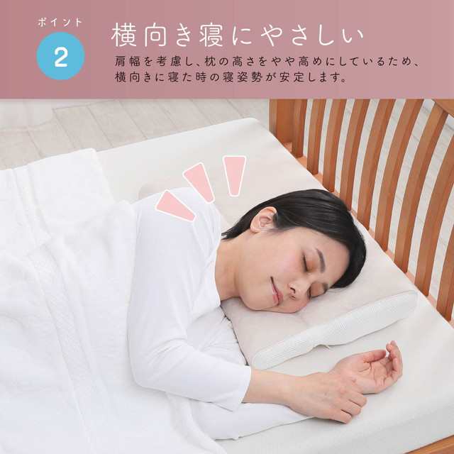 西川 枕 睡眠博士 寝返りアシスト枕 医学博士と共同開発 高さ調節可能