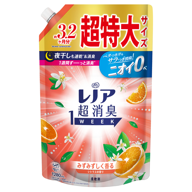 [ケース販売] [大容量] レノア 超消臭1WEEK 柔軟剤 ダニよけプラス 詰め替え 810mL×6袋 ケース販売[6種類から1セット選択] レノア 超消臭1week 柔軟剤 詰め替え 超特大 1280mL×6個 詰替 詰替え つめかえ 大容量  ケース 　　　P\u0026G｜au PAY マーケット