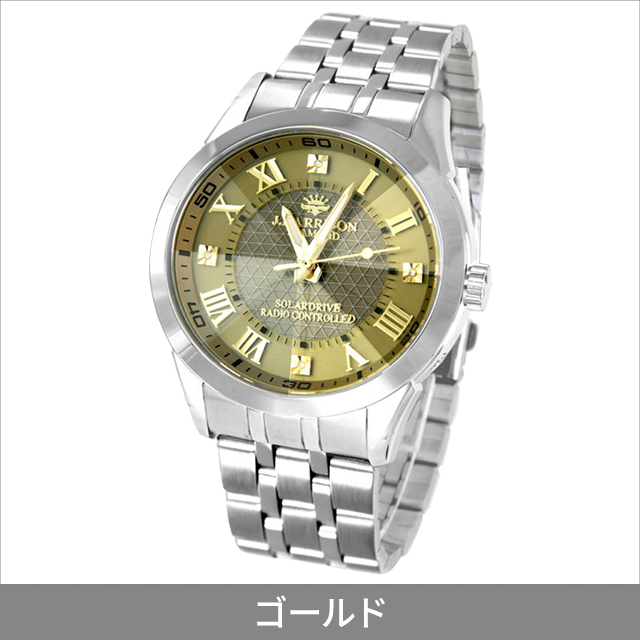 稼動品　腕時計　J.HARRISON 　ジョンハリソン 電波ソーラー　4pダイヤ J.HARRISON ジョンハリソンJ.HARRISON ソーラー電波 腕時計 天然