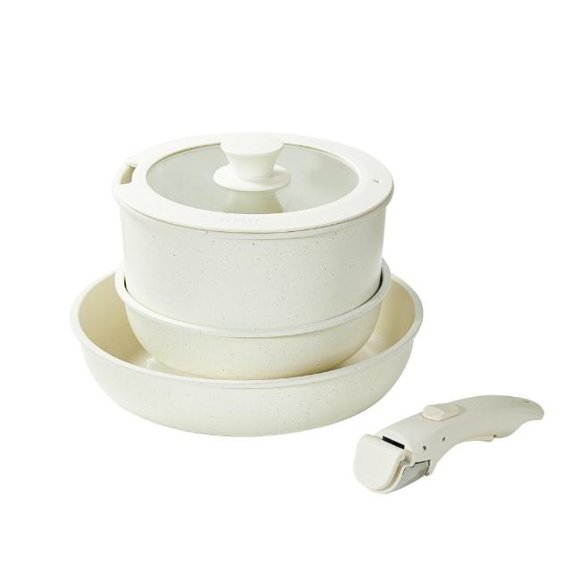 CAROTE カローテ IHワンハンドル 5点セット NM-5013 ICE cream PFOA PFOS フリー オール熱源対応 IH ガス火