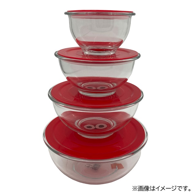 イシガキ 保存容器 耐熱ガラス ボウル 蓋 8点セット 11cm 15cm 18cm