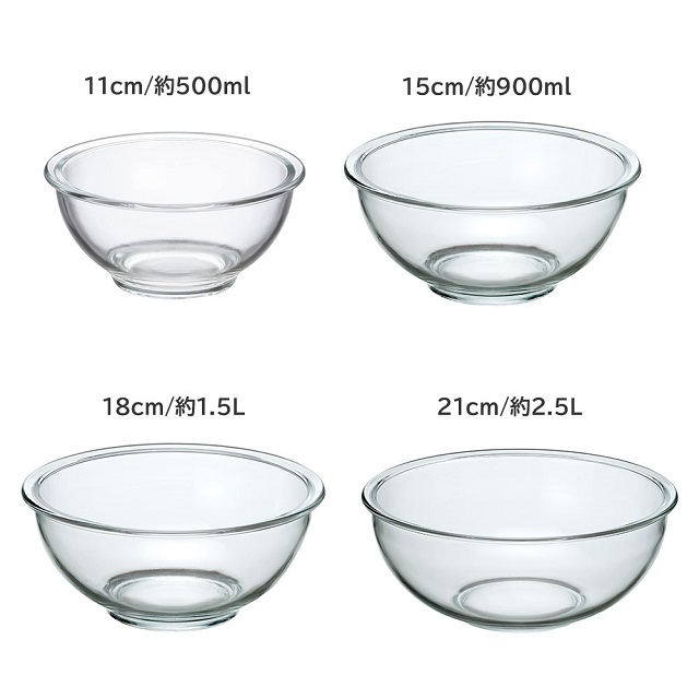 イシガキ 保存容器 耐熱ガラス ボウル 蓋 8点セット 11cm 15cm 18cm