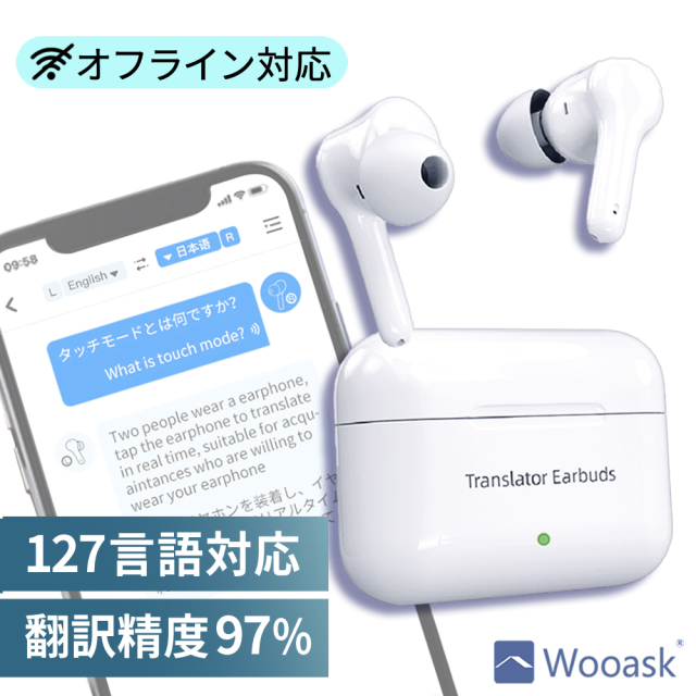 Wooask M6 Plus AI翻訳機 ウーアスク ワイヤレスイヤホンとしても利用
