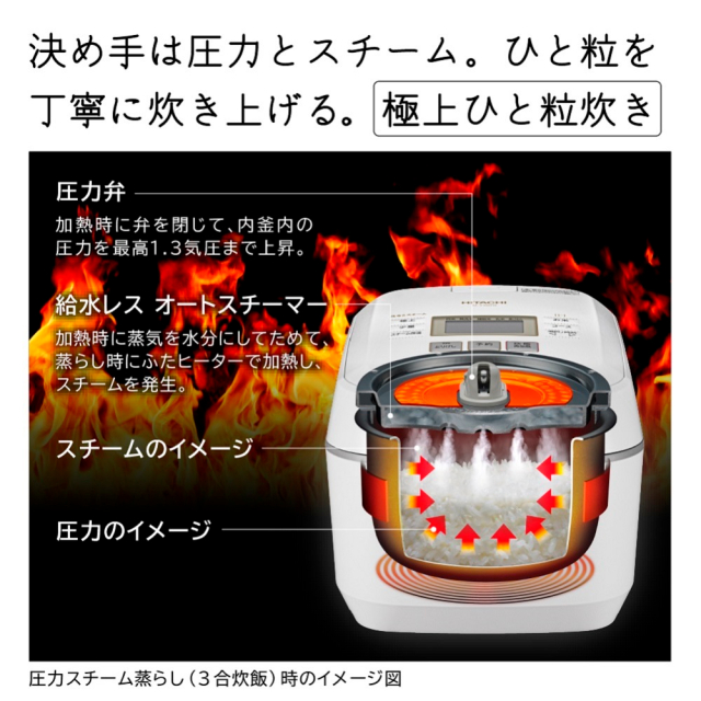 日立 炊飯器 RZ-V100FMの通販はau PAY マーケット - au PAY マーケット