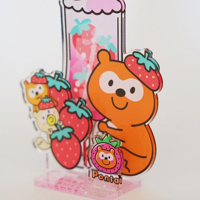ポンタ アクリルスタンド (いちごクリームソーダ) ぽんた