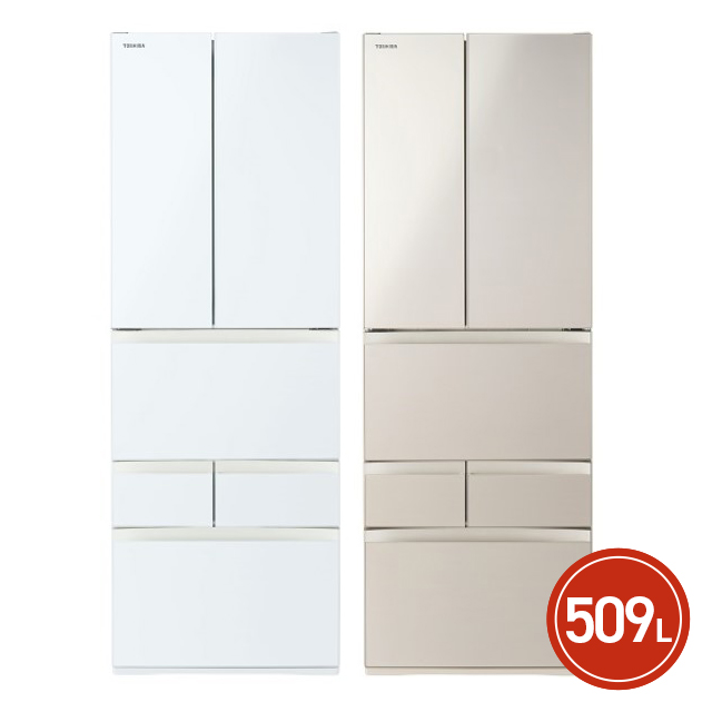 東芝(TOSHIBA) GR-W510FK-EW(グランホワイト) 6ドア冷蔵庫 観音開き 509L 幅650mm