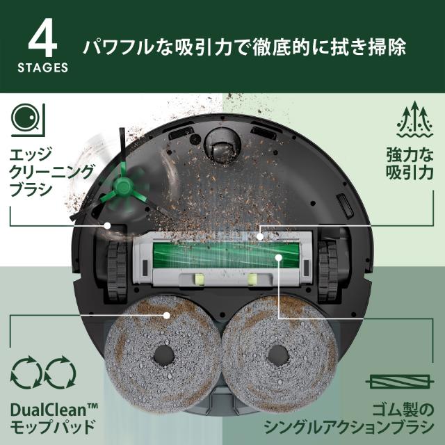 Roomba Plus 405 Combo ロボット + AutoWash 充電ステーション アイ