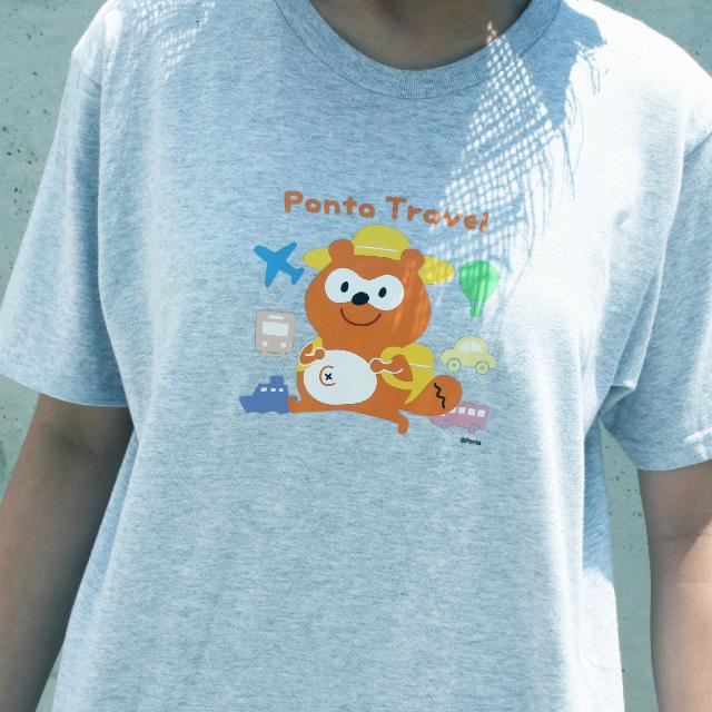 PontaパスTシャツ Lサイズ きゅーすと ポンタ 旅Tシャツ（Lサイズ） Ponta Tシャツ グッズ レディース メンズ