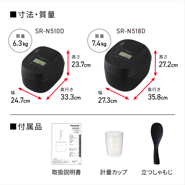 パナソニック 可変圧力IHジャー炊飯器 SR-N510D_7