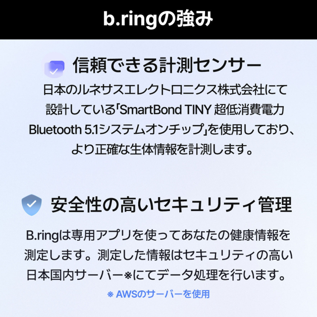 b.ring ブリング スマートリング チタン ブラック メンズ レディース 健康管理 睡眠管理  防水 歩数計_7