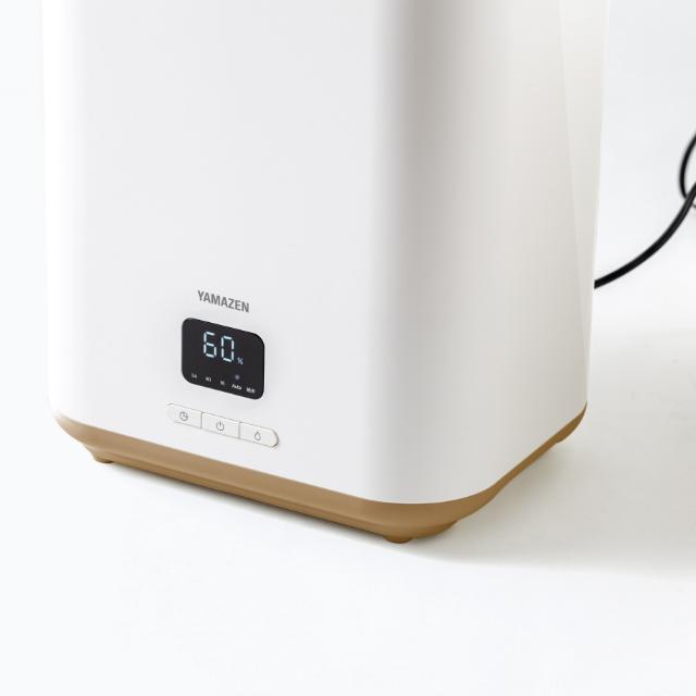 山善 YAMAZEN 加湿器 湿度センサー搭載スチームファン式加湿器 上部