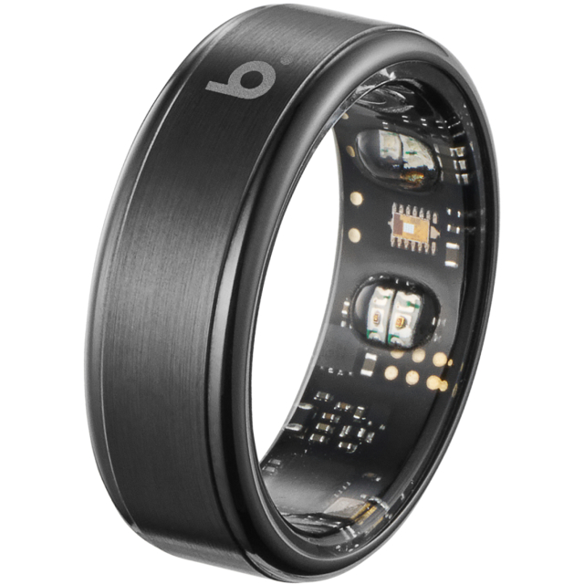 b.ring スマートリング ブリング シリーズG2 ブラック SS ステンレススチール メンズ レディース 健康管理 睡眠管理 防水 歩数計