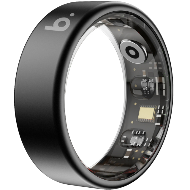 b.ring スマートリング ブリング シリーズG2 ブラック チタン メンズ レディース 健康管理 睡眠管理 防水 歩数計