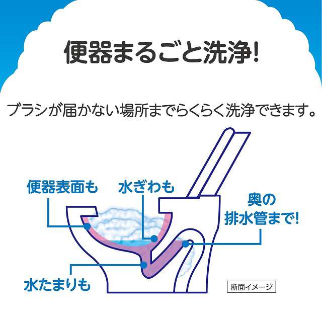 洗剤 トイレ洗剤 らくハピ いれるだけバブルーン トイレボウル 160g×2