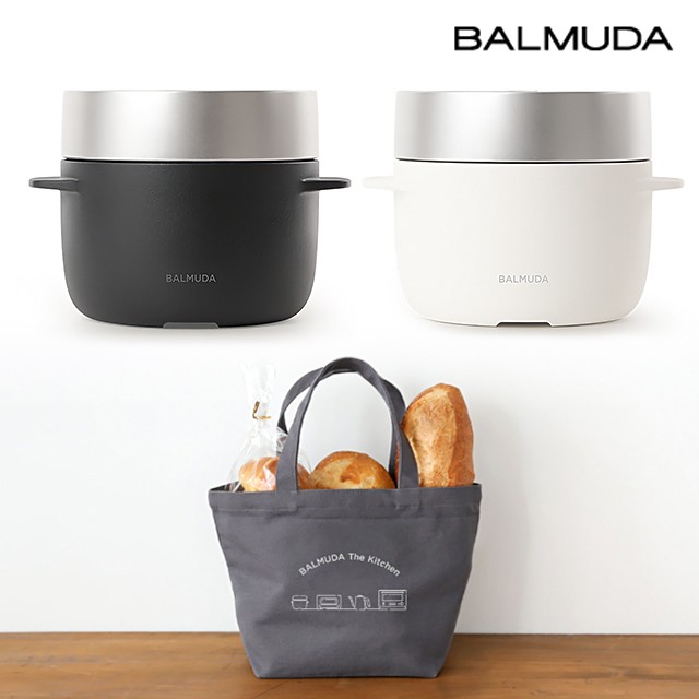 人気特売 【トートバッグ付属特典】3合炊き電気炊飯器 BALMUDA The