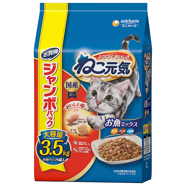 キャットフード patorasu.anjyu Amazon | ねこ元気 キャットフード ドライ お魚とお肉ミックス
