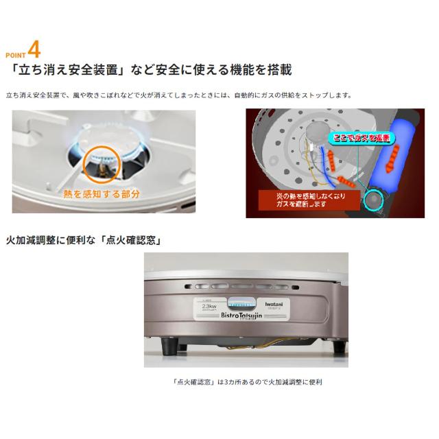 岩谷 ビストロの達人3 CB-BST-3W パールホワイト Iwatani ＆ イワタニ カセットガスボンベ 3本パック コードレス アウトドア 防災 iwatani_6