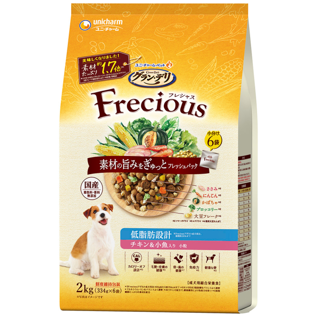 [2種類から1種類選択] グラン・デリ Frecious(フレシャス) アダルト成犬用 低脂肪設計 2kg×3個セット ドッグフード ユニチャーム_2