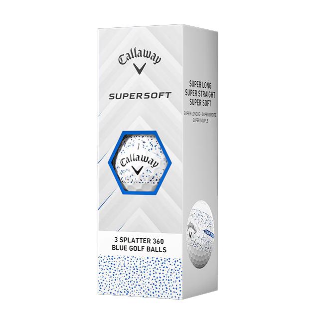 [2種類から1セット選択]キャロウェイ SUPERSOFT SPLATTER 360 ×2個セット ボール レッド ブルー Callaway