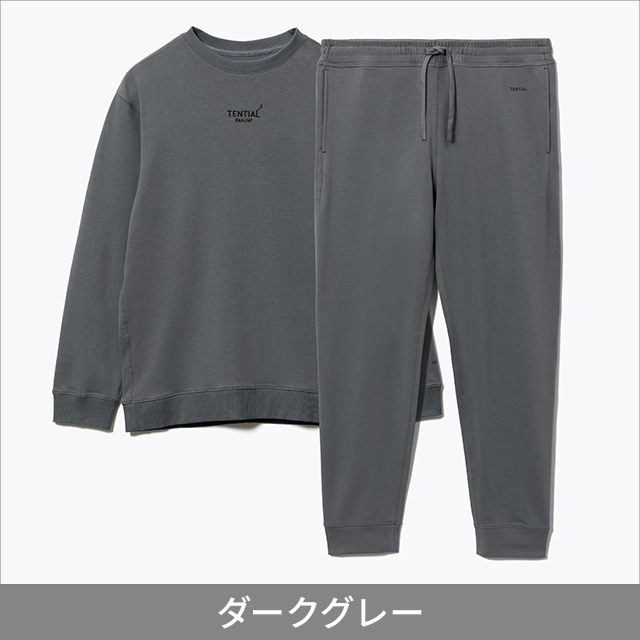 TENTIAL BAKUNE スウェット メンズ 上下セット（長袖クルーネック