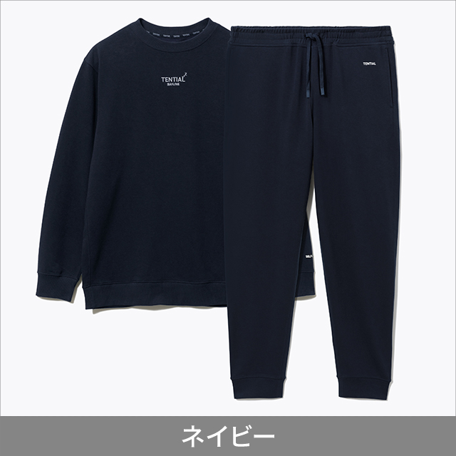 TENTIAL BAKUNE スウェット メンズ 上下セット（長袖クルーネック