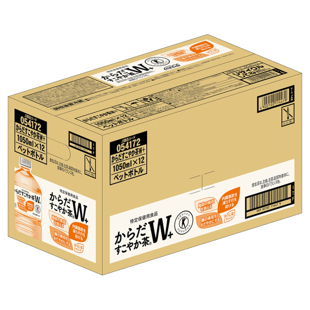 コカ・コーラ からだすこやか茶W＋ 1.05L×24本（12本×2ケース） 特定