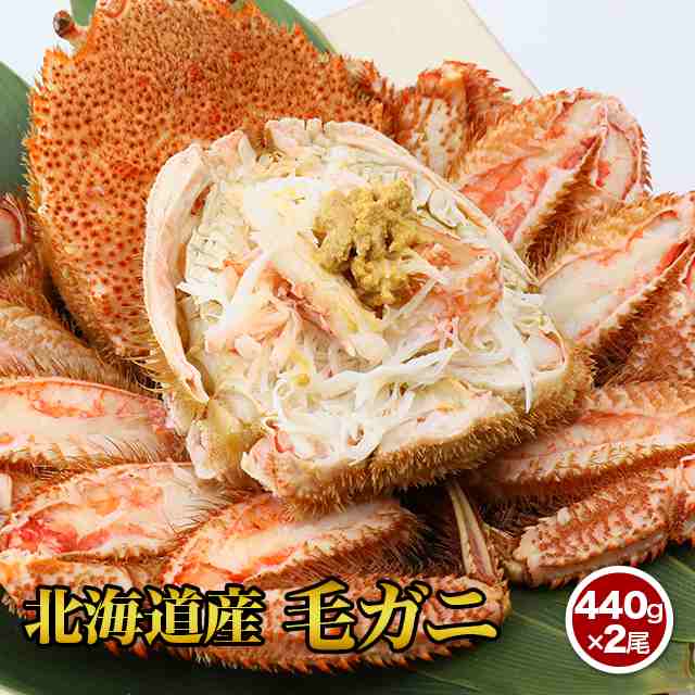 かに カニ 蟹 北海道産 毛ガニ 440g×2尾 冷凍 毛がに 毛蟹の通販はau