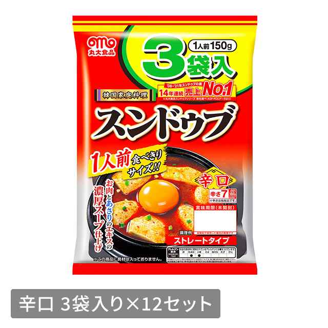 丸大食品　PAY　マーケット　スンドゥブ　PAY　まとめ買い　au　au　マーケット　ダイレクトストア　3袋入り×12セット　備蓄　選べる2種　PAY　マーケット－通販サイト　レトルト　夜食の通販はau