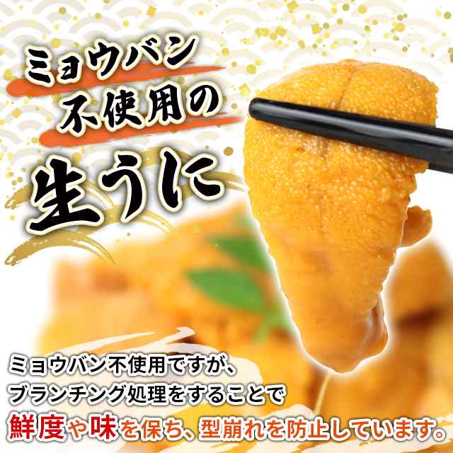 濃厚な旨味 ミョウバン不使用 生うに 300g ( 100g ×3パック ) うに