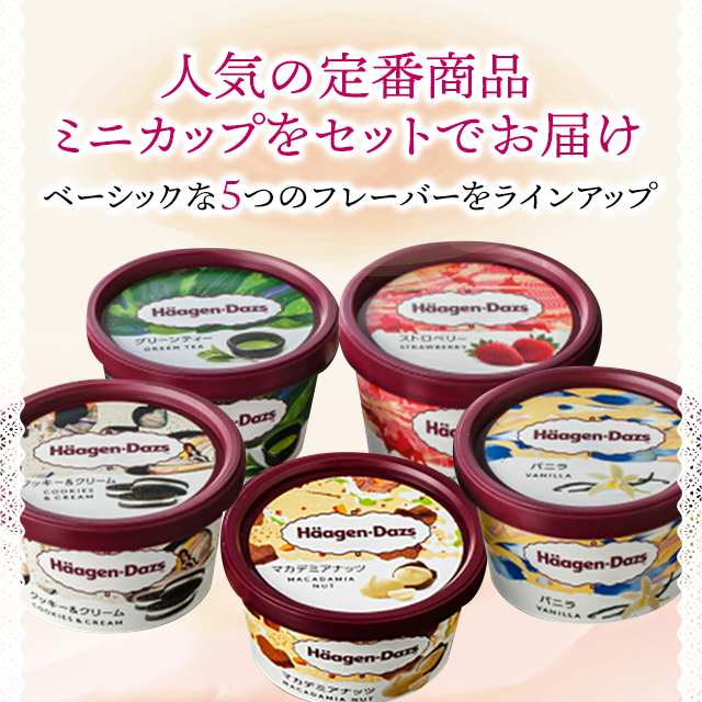 ハーゲンダッツ ミニカップ 5種アソート 計12個 冷凍 : Tamon