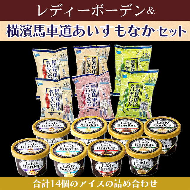 レディーボーデン＆横濱馬車道あいすもなかセット 計14個 LBTBM
