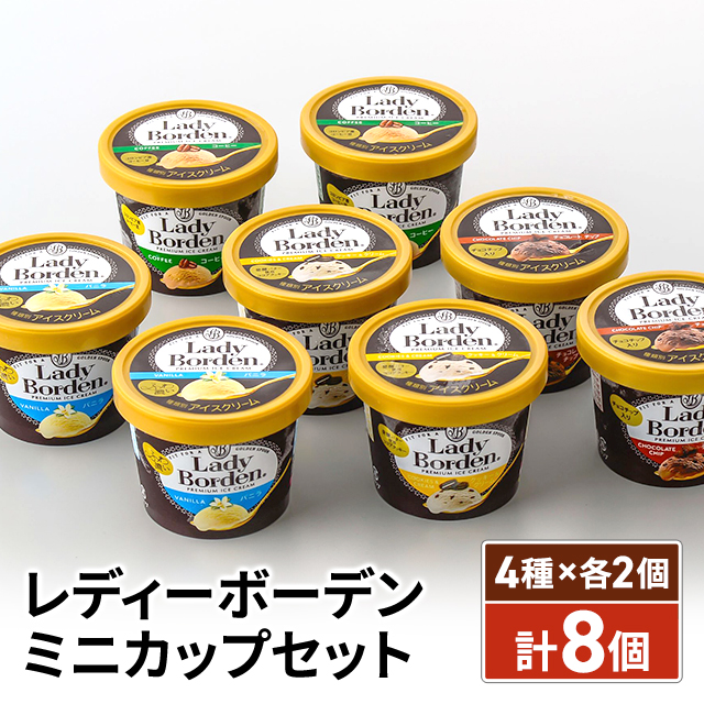 レディーボーデンミニカップセット 計8個／4種×各2個 スイーツ アイス