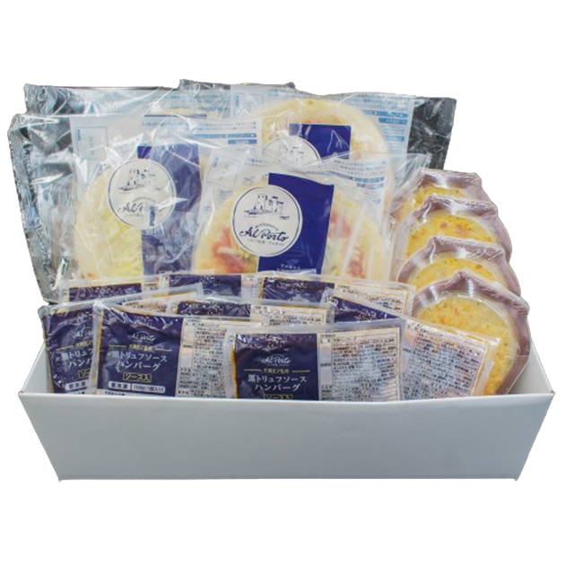 送料込み 熨斗付き リストランテ アルポルト 片岡宏之監修 スペシャルグルメセット 950481 冷凍 ハンバーグ グラタン マルゲリータ トリュフ チーズ ピッツァ ピザ  片岡宏之 監修 アソート セット 贈答 ギフト 冷凍食品の通販は